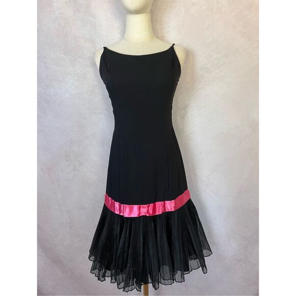 Vintage Black Drop Waist Flapper Style Dress - Picture 1 of 7